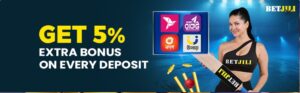 Get 5% Extra Bonus on Every Deposit