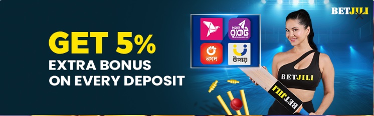 Get 5% Extra Bonus on Every Deposit